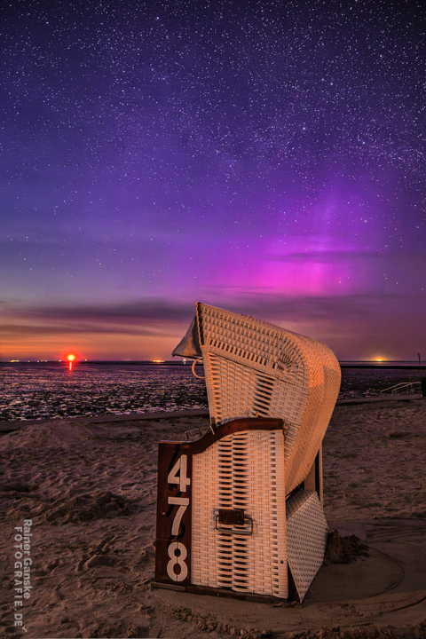 Polarlichter an der ostfriesischen Küste