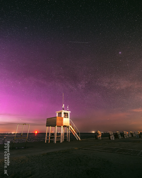 Polarlichter an der ostfriesischen Küste