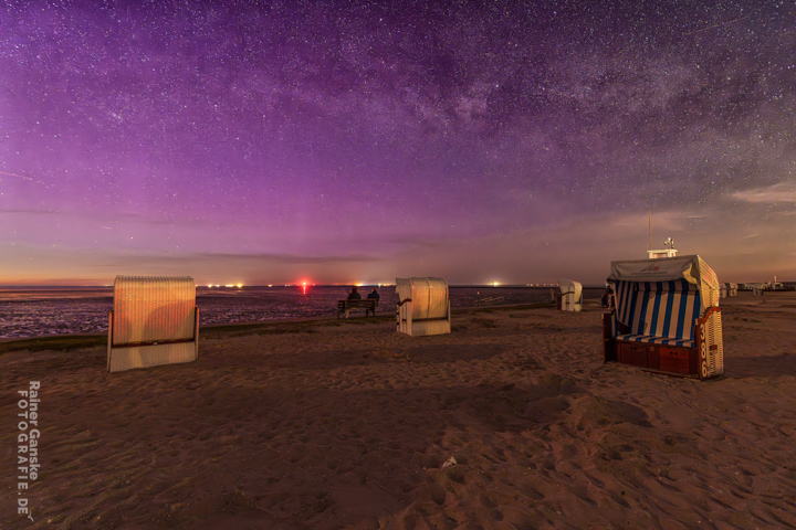 Polarlichter an der ostfriesischen Küste