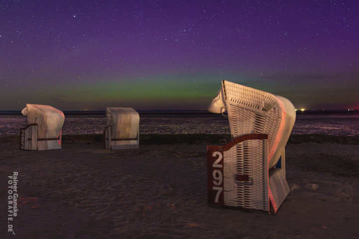 Polarlichter an der ostfriesischen Küste